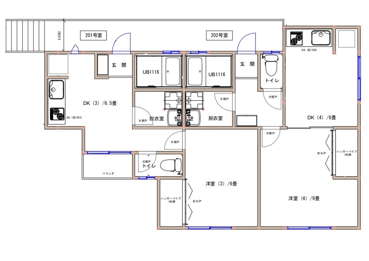 戸建スケルトンリフォーム　新規図面