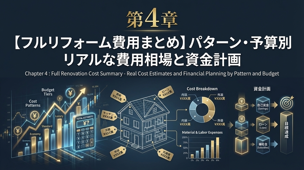 第4章：【フルリフォーム費用まとめ】パターン・予算別 リアルな費用相場と資金計画