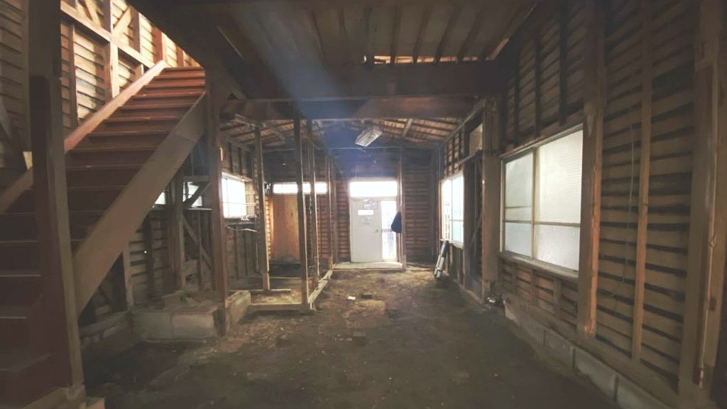 耐震等級3リフォームの解体後検査における木造既存住宅のスケルトン全景