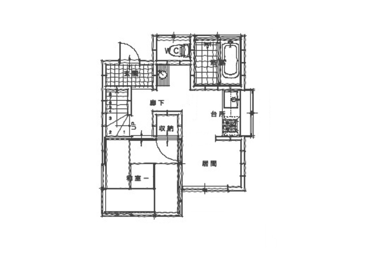 台東区谷中　戸建てフルリノベ　既存図