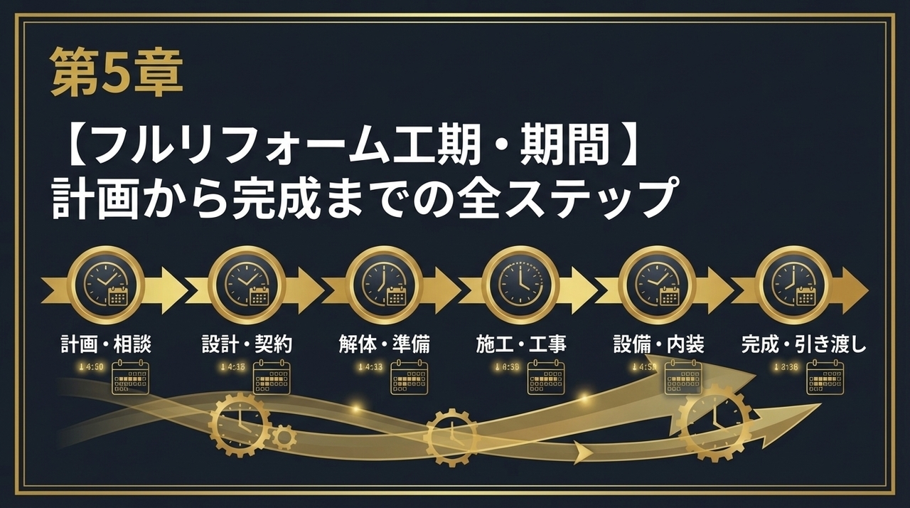 第5章：【フルリフォームの工期・期間】計画から完成までの全ステップ