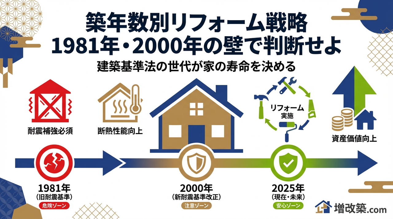 【築年数別リフォーム戦略】築20年・30年・40年で何をする？プロが教える「家の寿命」を延ばす最適ロードマップ