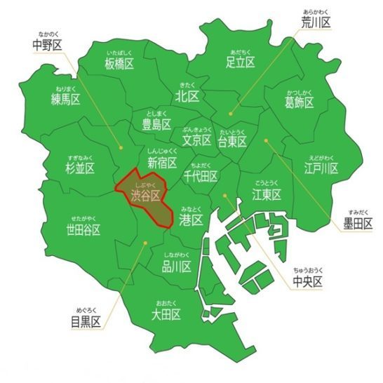 渋谷区　マップ