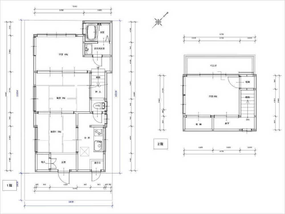 品川区M様邸　既存平面図