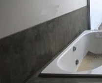 ラドン漆喰浴室施工例