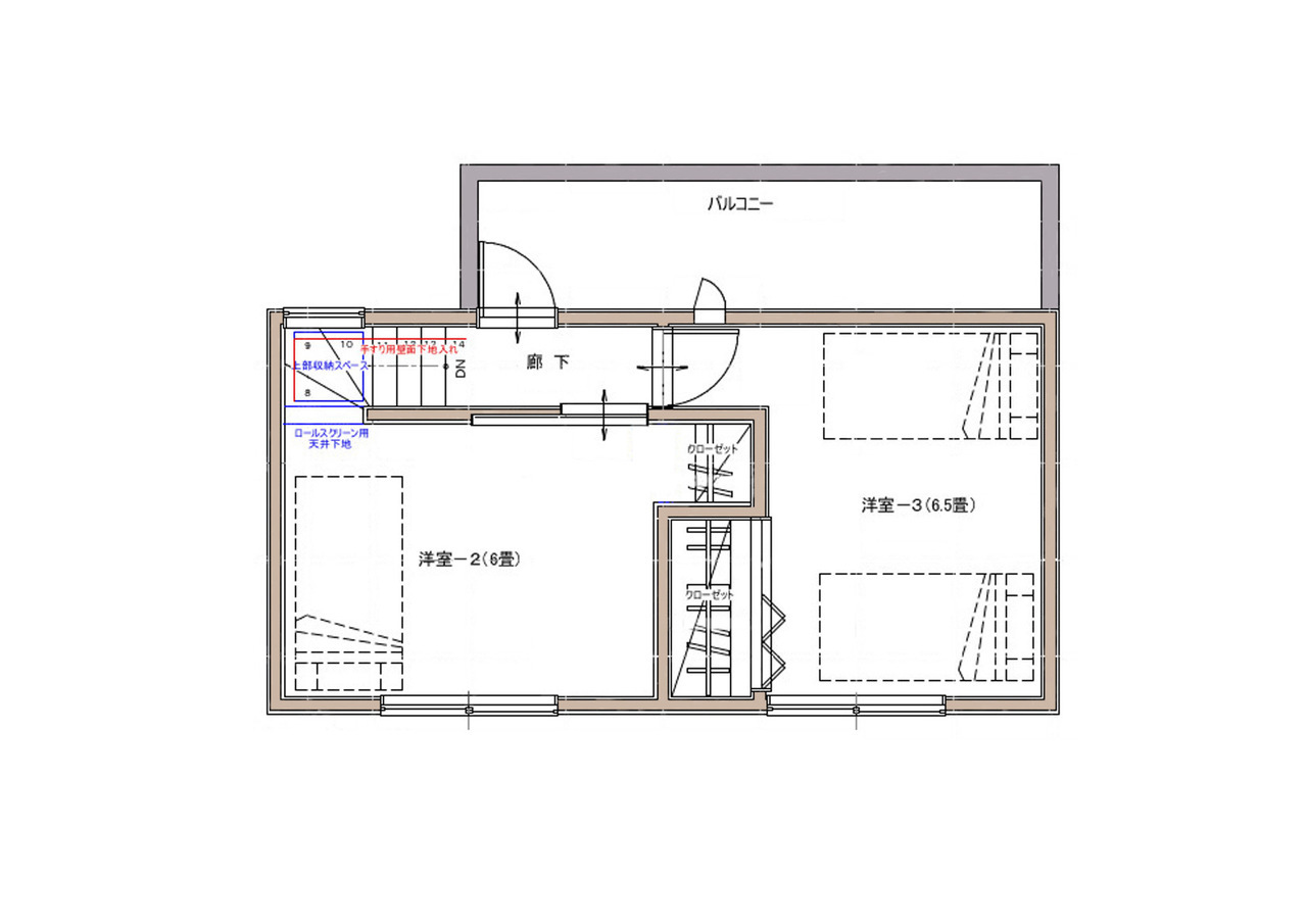 東京都世田谷区　新規2階図面