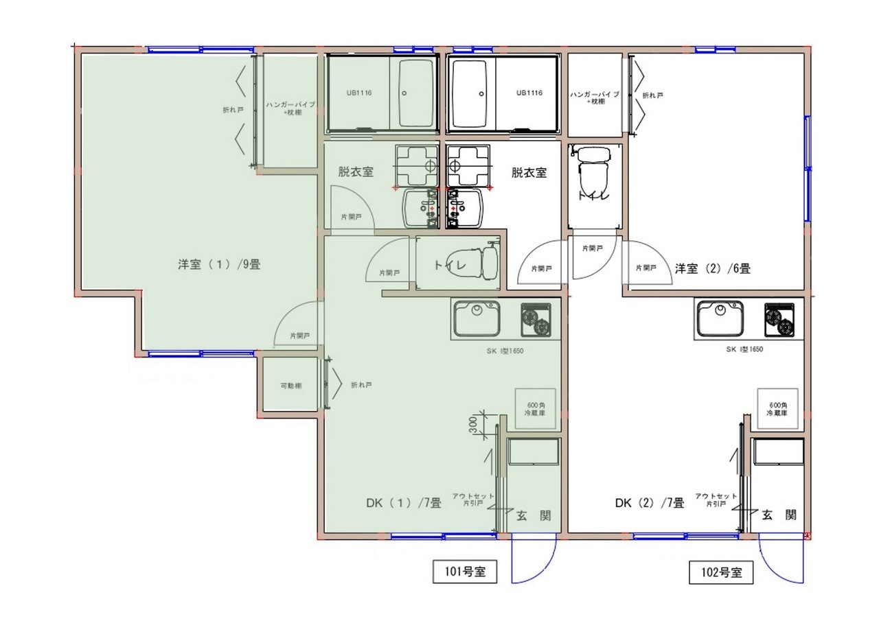 戸建スケルトンリフォーム　新規図面