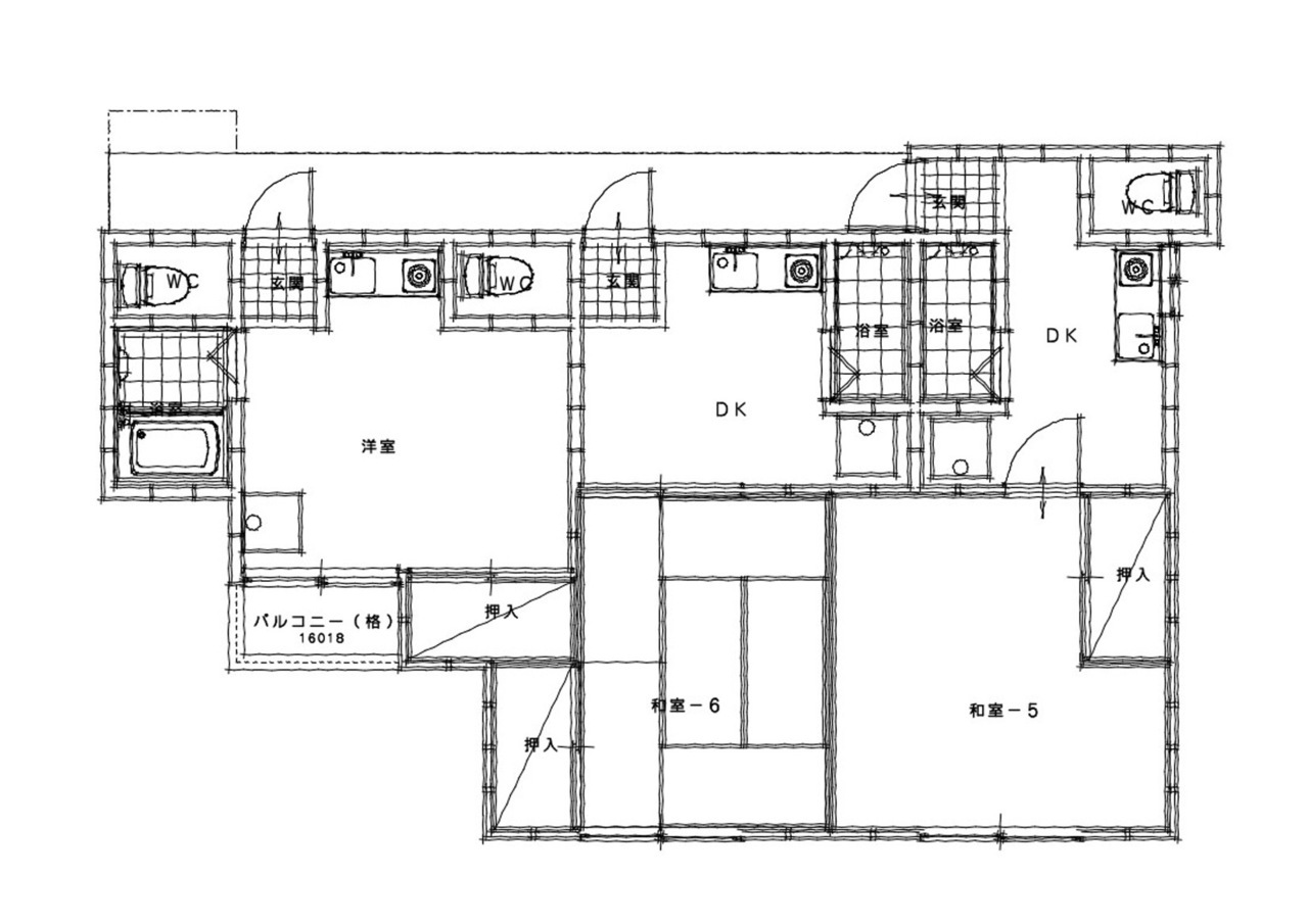 戸建スケルトンリフォーム　既存図面