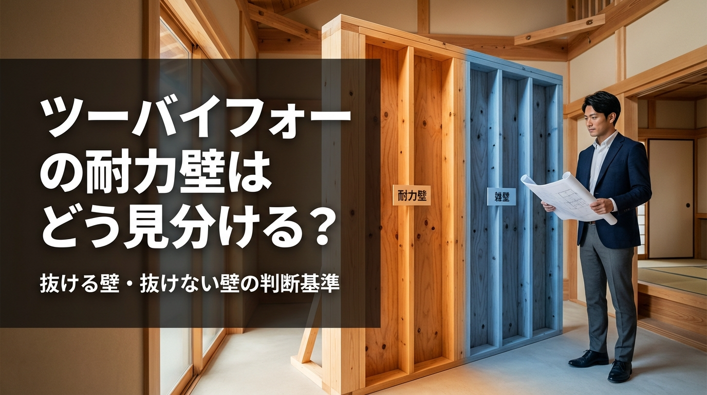 ツーバイフォーの耐力壁はどう見分ける？抜ける壁・抜けない壁の判断