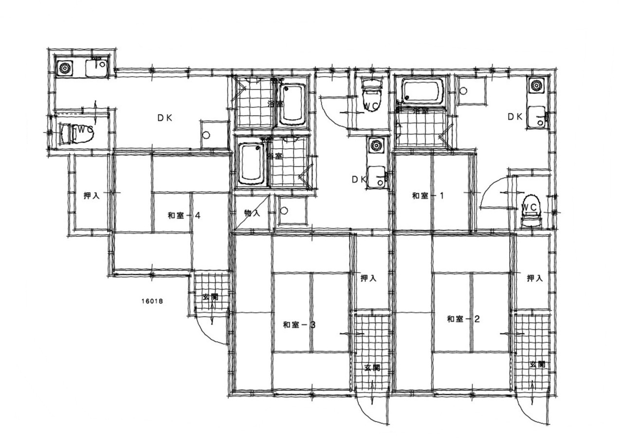 戸建スケルトンリフォーム　既存図面