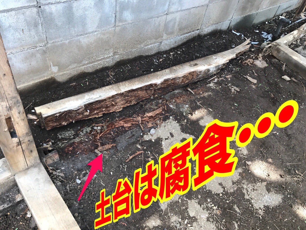 木造戸建てリフォーム　解体後