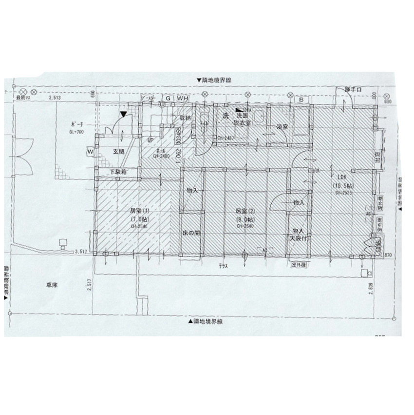 足立区　戸建フルリフォーム　1階既存図