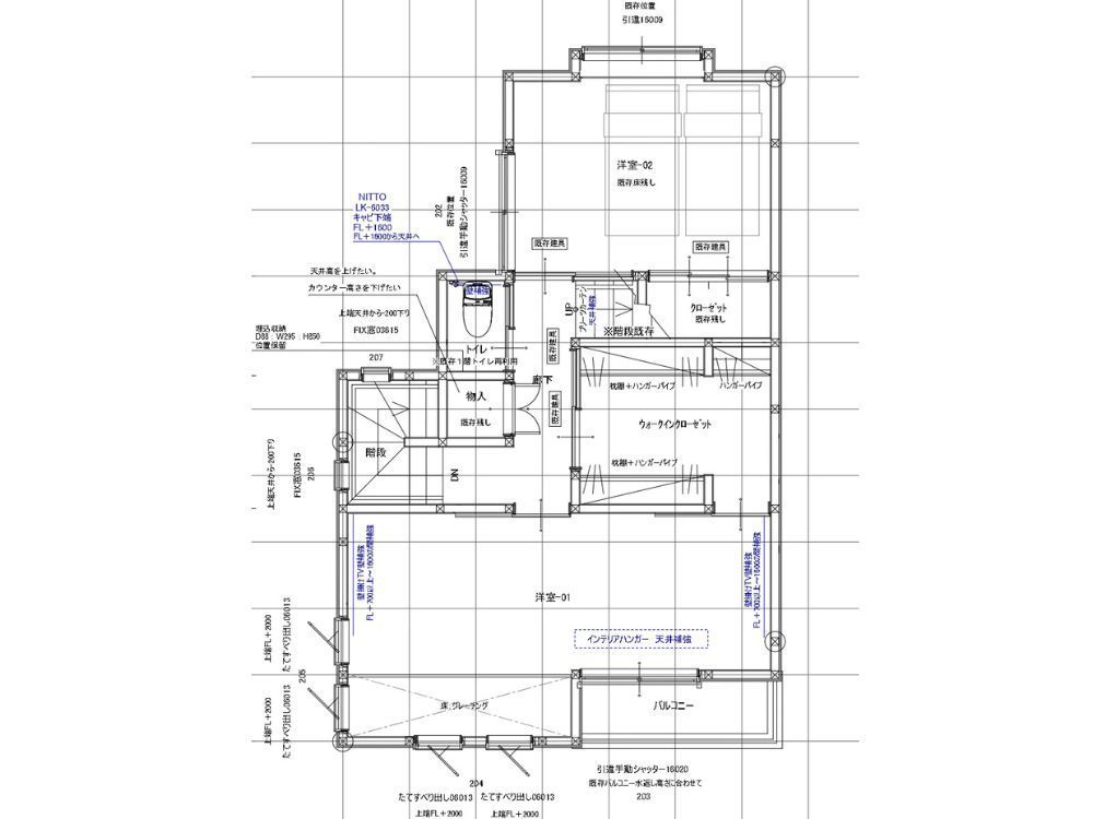 横浜市O様邸　新規平面図2階