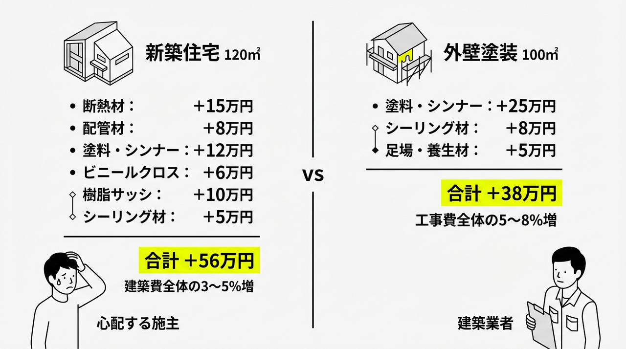ナフサショックによる原価高騰