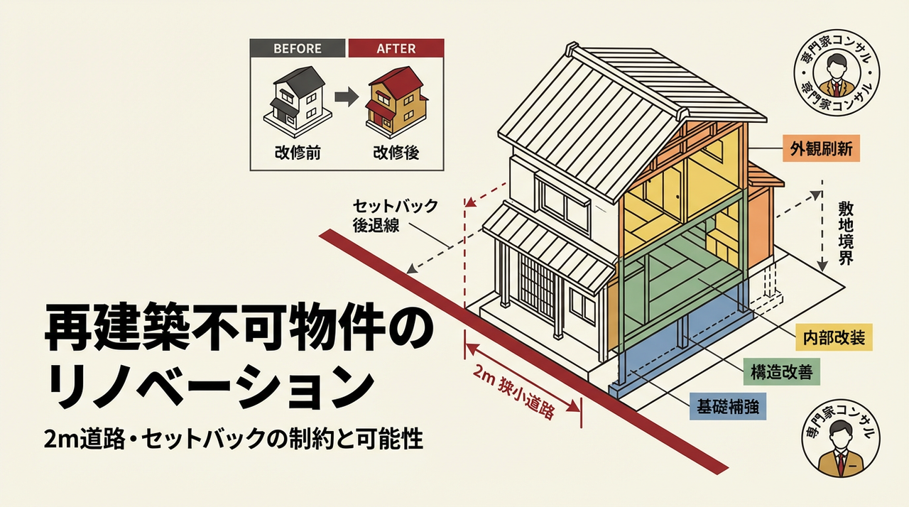 再建築不可はどこまでリフォームできるのか？