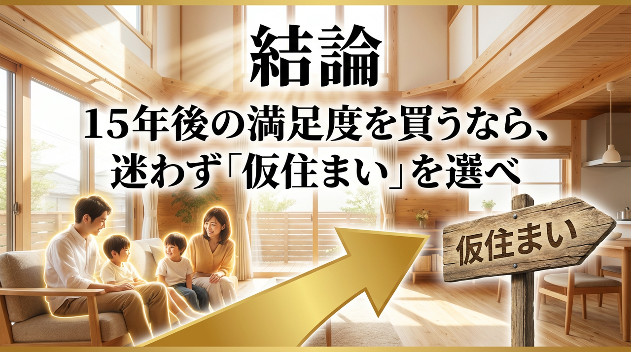 結論：15年後の満足度を買うなら、迷わず「仮住まい」を選べ