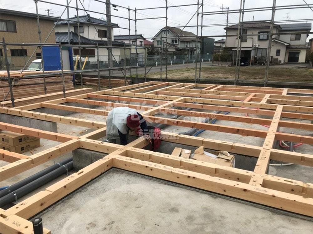 新潟県新発田市　SA様邸　建て方工事