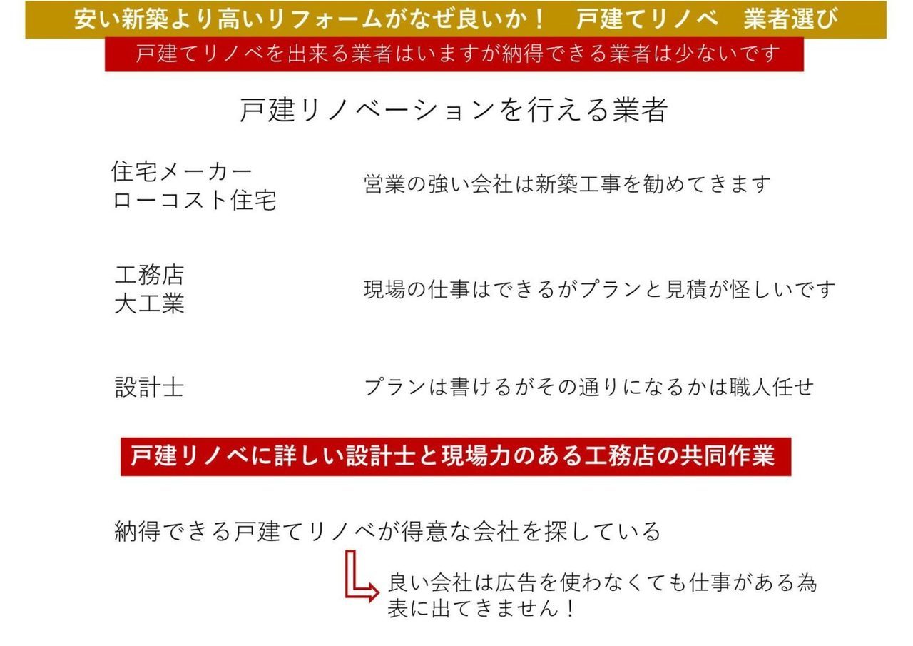 戸建てリノベーション業者選びのポイント