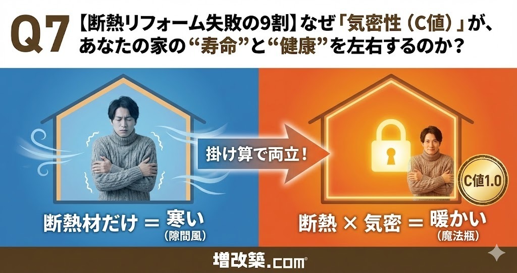 【断熱リフォーム失敗の9割】なぜ「気密性（C値）」が、あなたの家の“寿命”と“健康”を左右するのか？