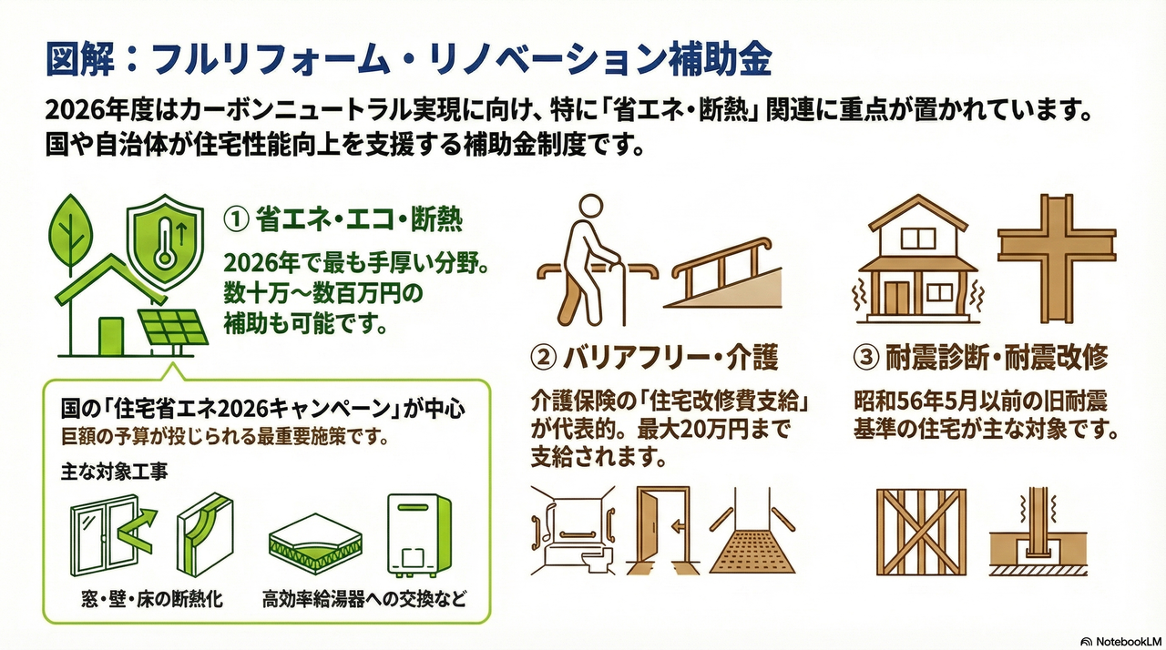 図解2026年リフォームの補助金