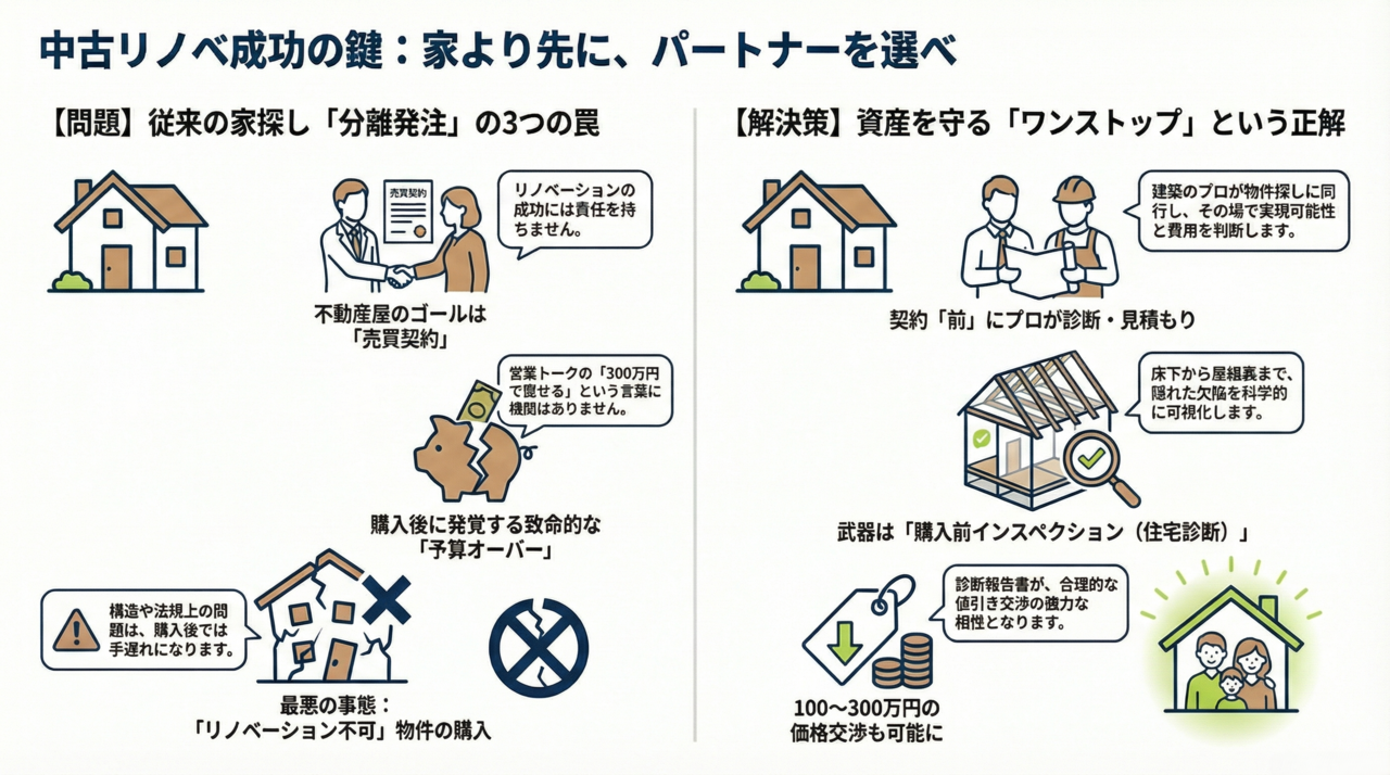 成功の秘訣は「ワンストップ」での依頼