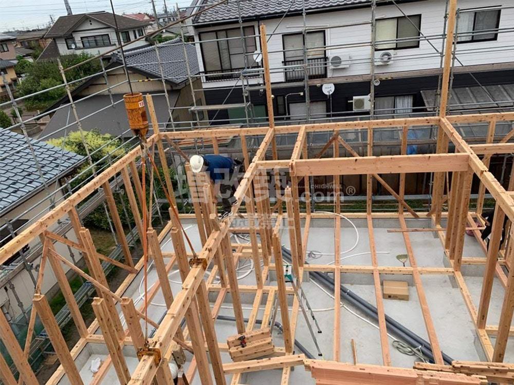 新潟県新発田市　TH様邸　建て方工事