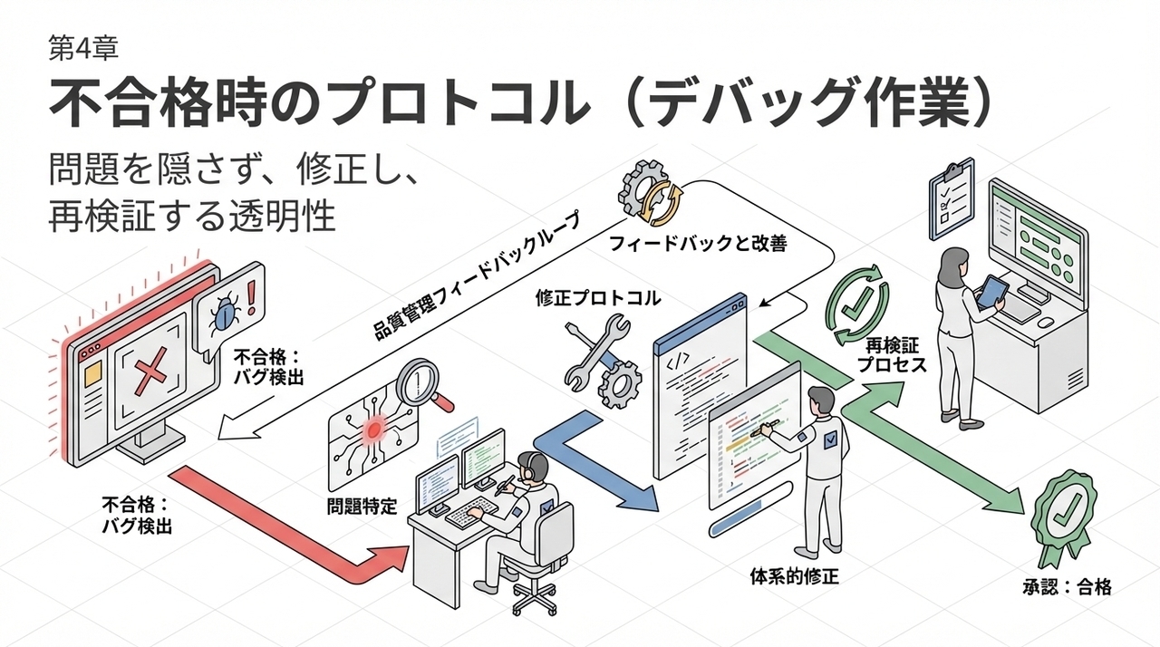 9.5 不合格時のプロトコル（デバッグ作業）