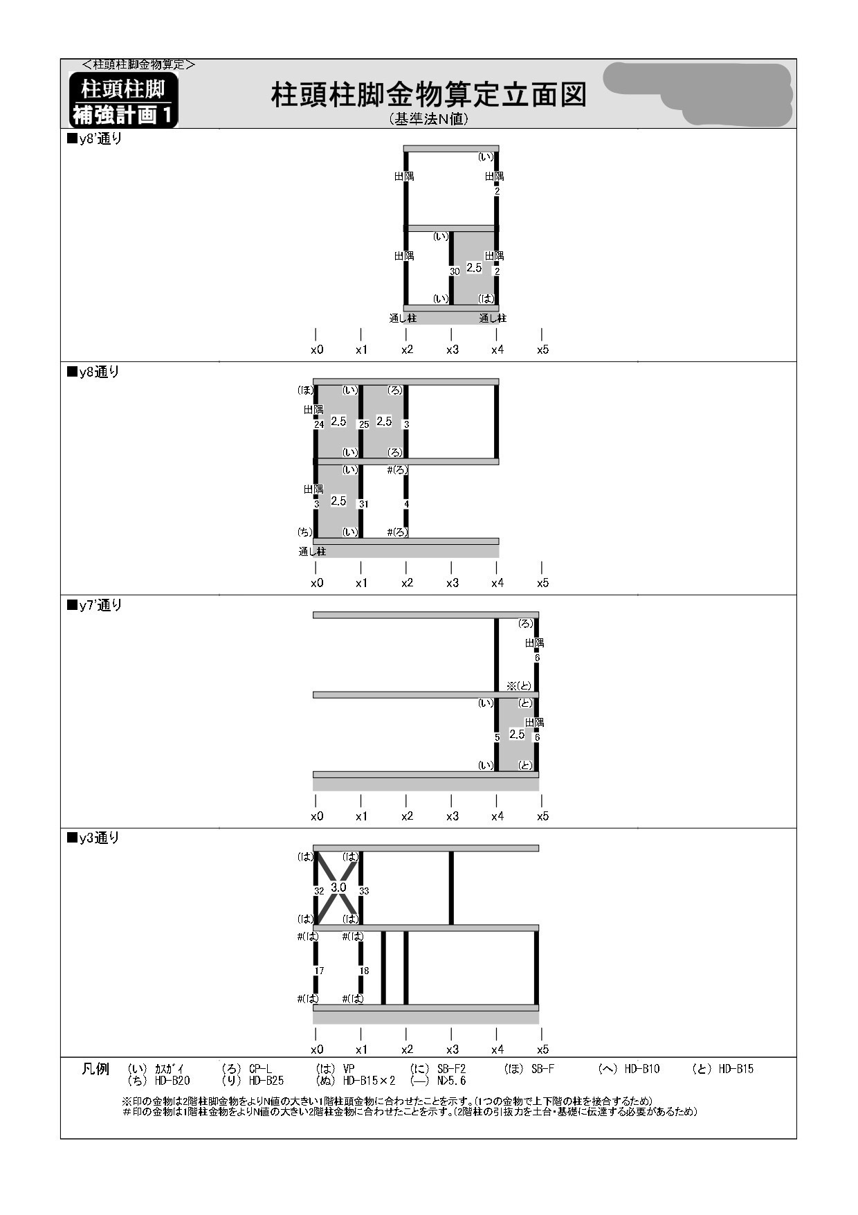 基礎伏せ図　東京都荒川区　M様邸