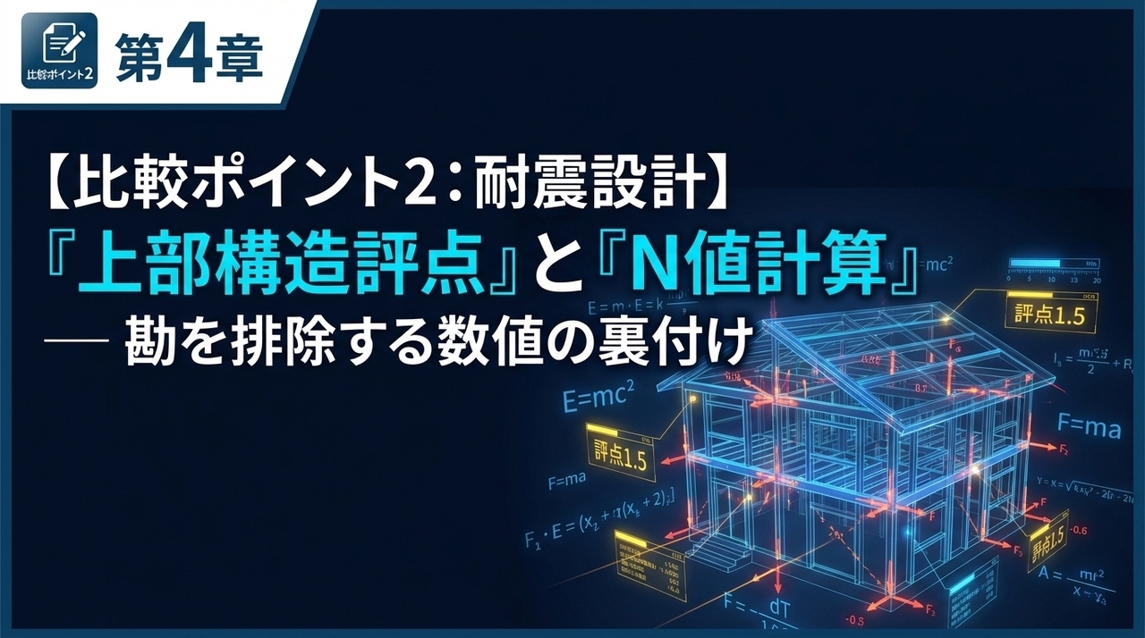 第4章：【比較ポイント2：耐震設計】『上部構造評点』と『N値計算』 ― 勘を排除する数値の裏付け