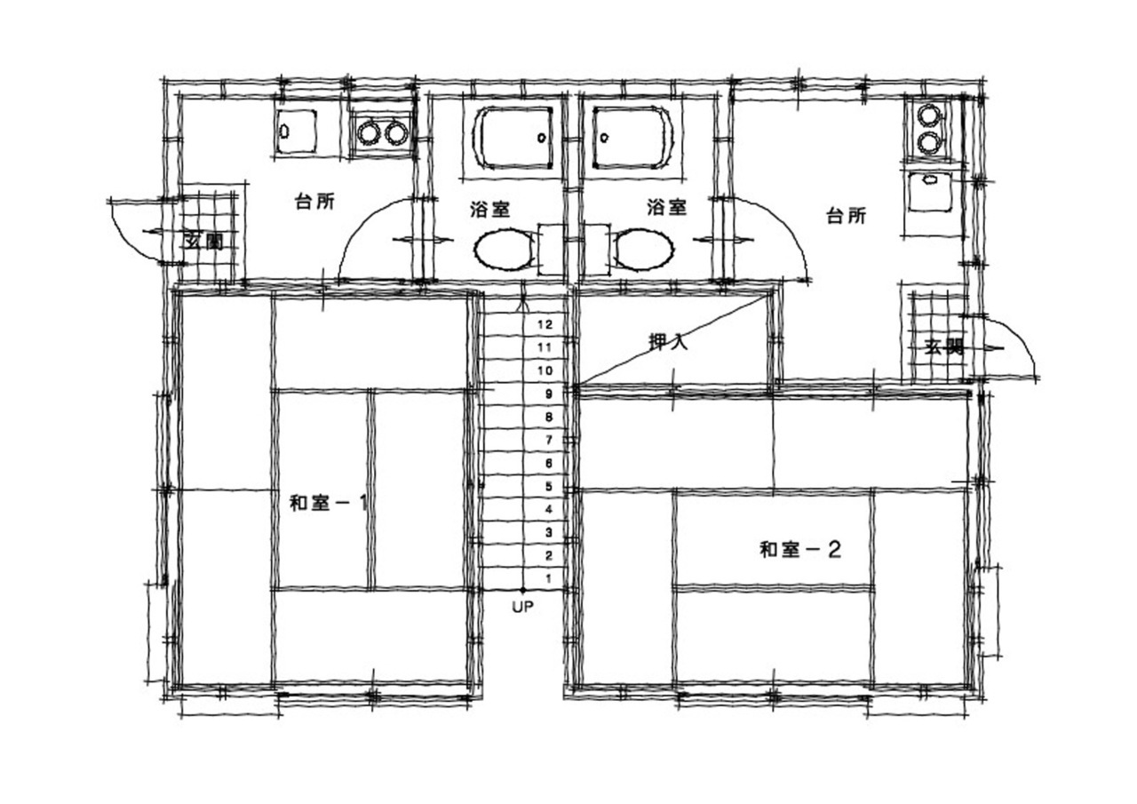 戸建スケルトンリフォーム　既存図面