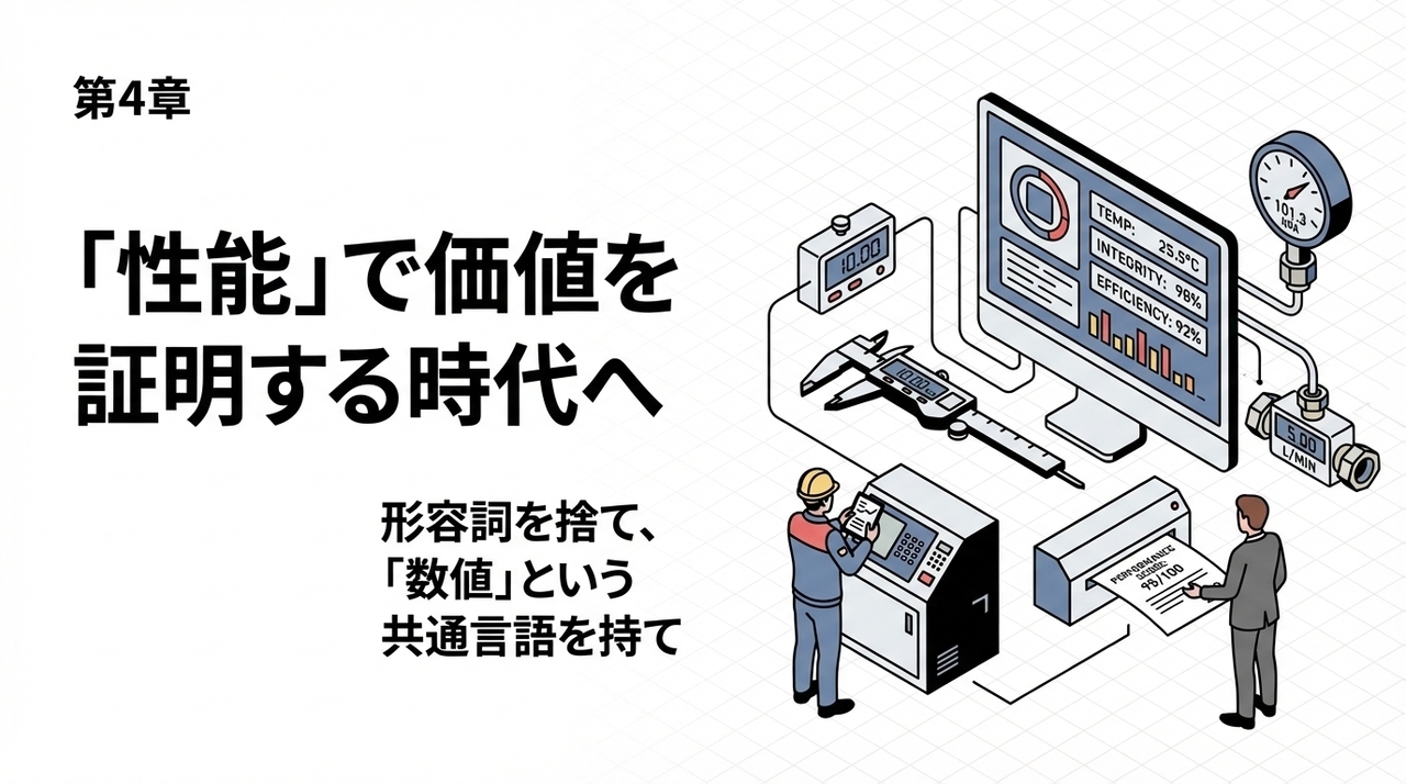 6.5 第4章：「性能」で価値を証明する時代へ — 形容詞を捨て、「数値」という共通言語を持て