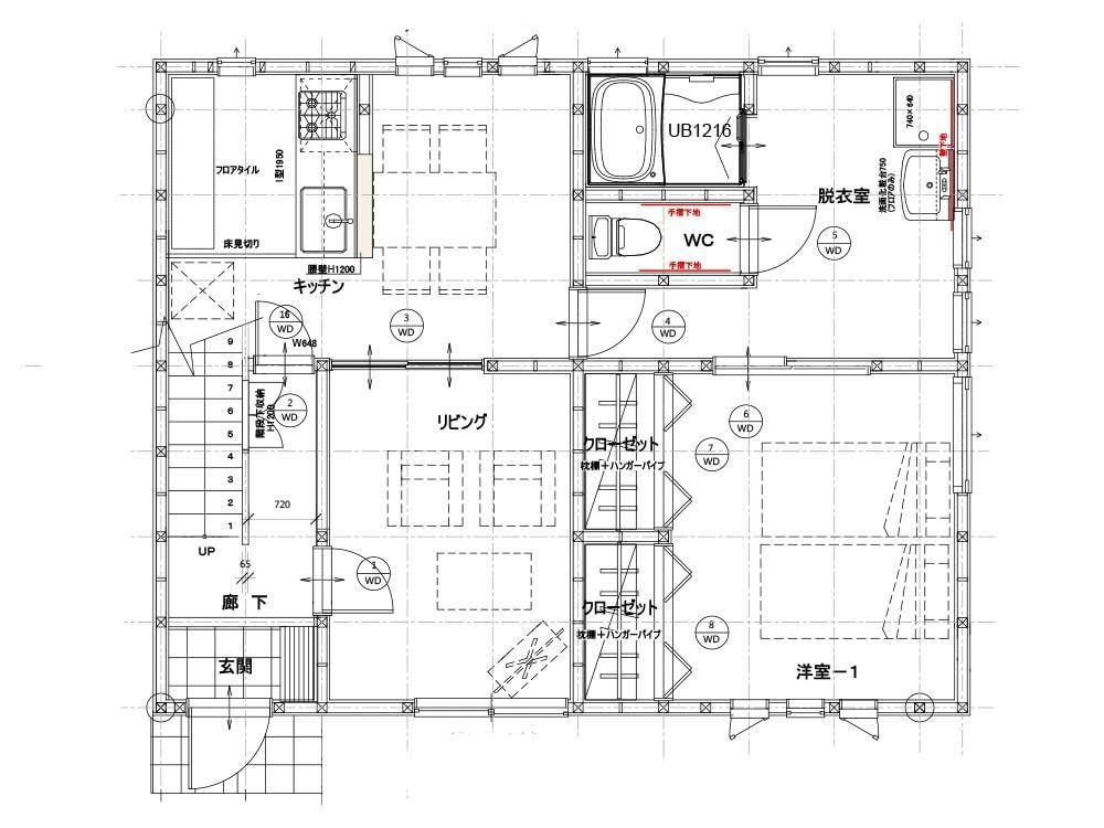 東京都台東区谷中　N様邸新規1階図面