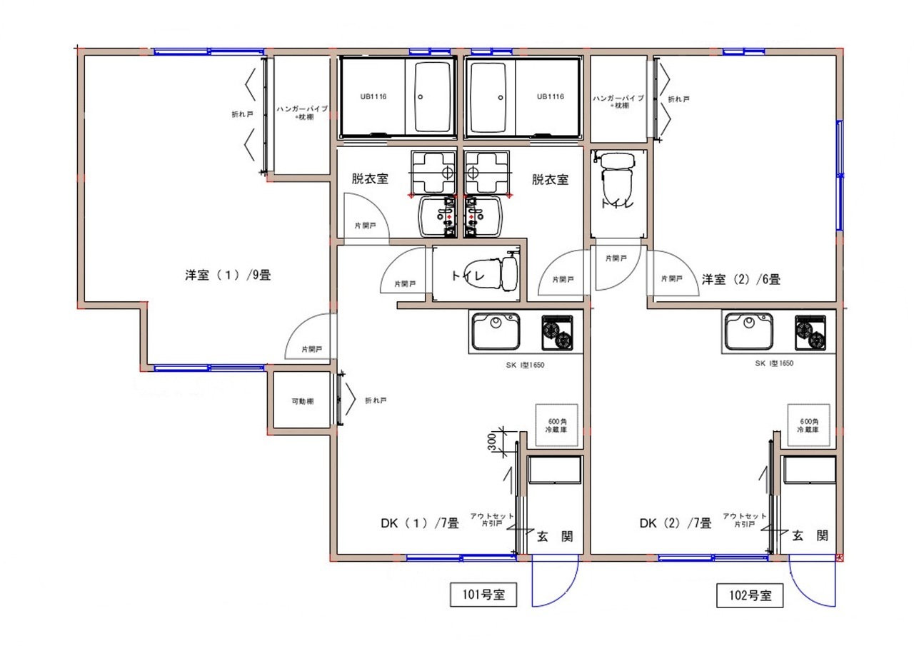 戸建スケルトンリフォーム　新規図面