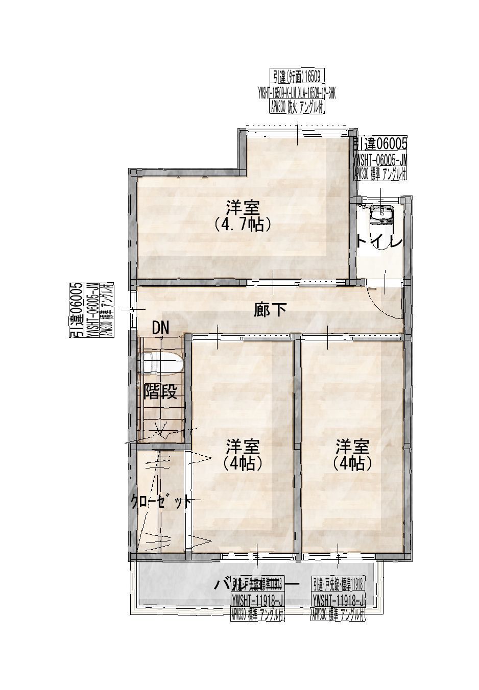 東京都荒川区　M様邸　新規平面図