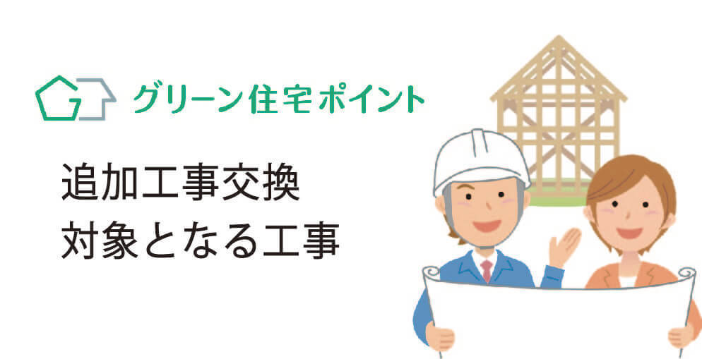 グリーン住宅ポイント制度の追加工事交換対象工事は？