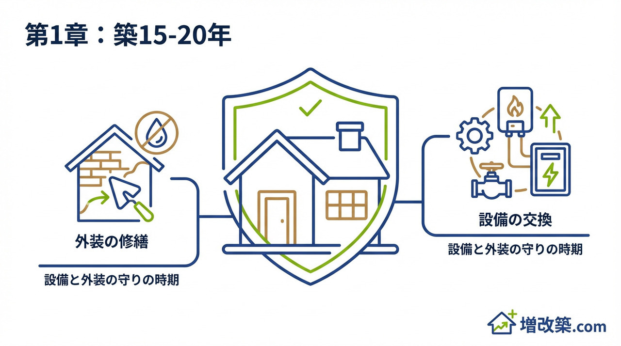 【築15年〜20年】設備と外装の「守り」の時期