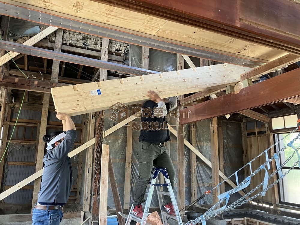 柱を抜いて梁補強