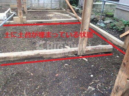 木造戸建てリフォーム　解体後