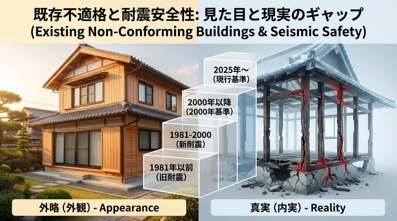 「既存不適格」って、どういう意味ですか？