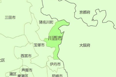 川西市　位置