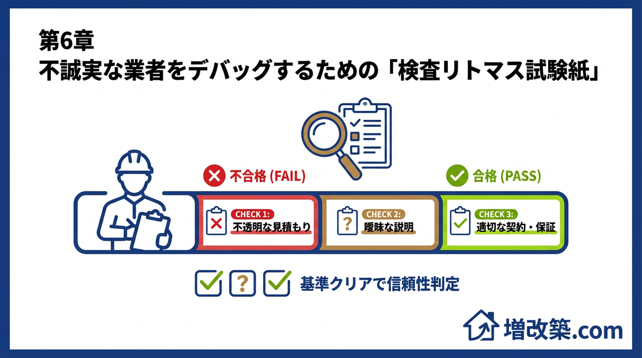 第6章：不誠実な業者をデバッグするための「検査リトマス試験紙」