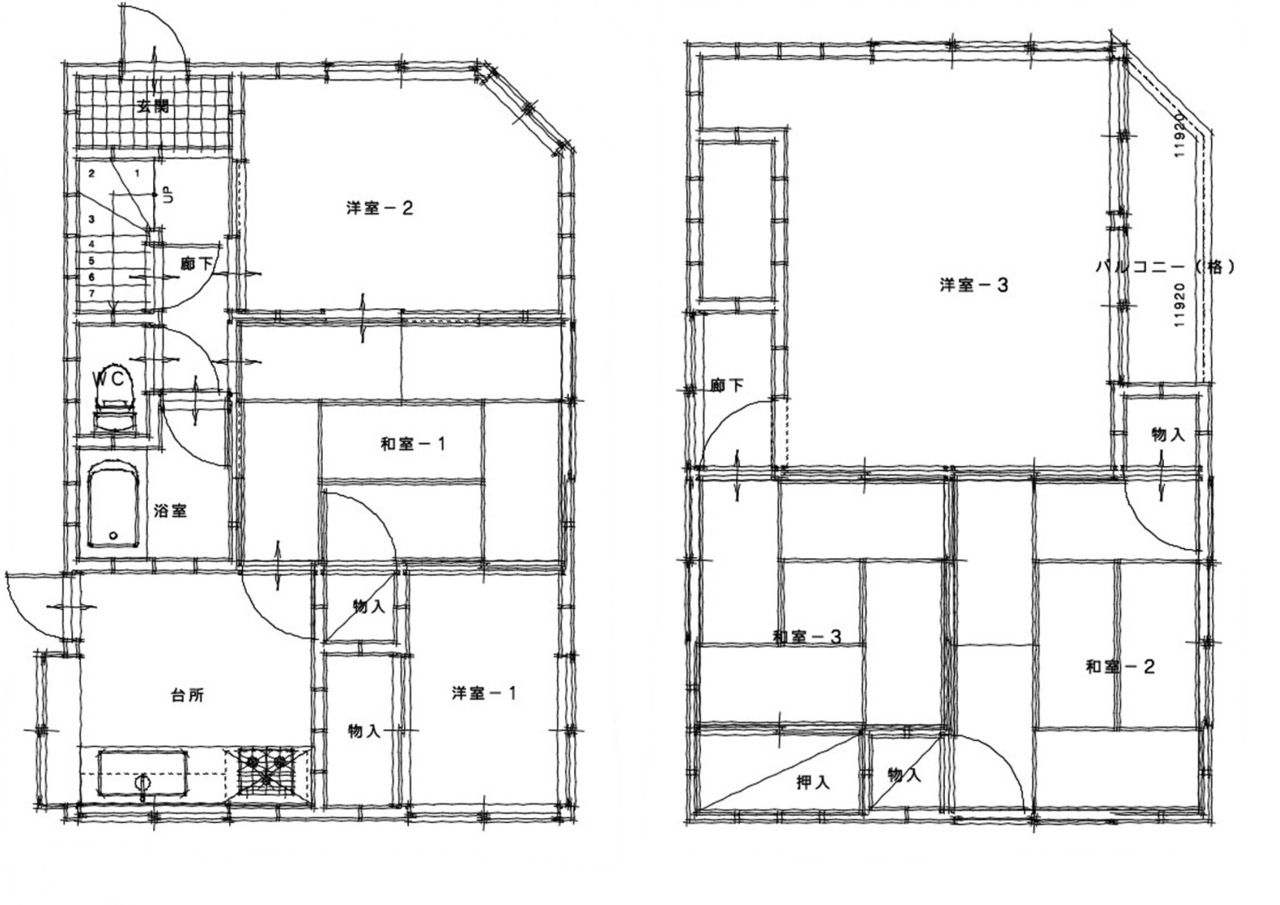 文京区　戸建フルリフォーム　既存図面