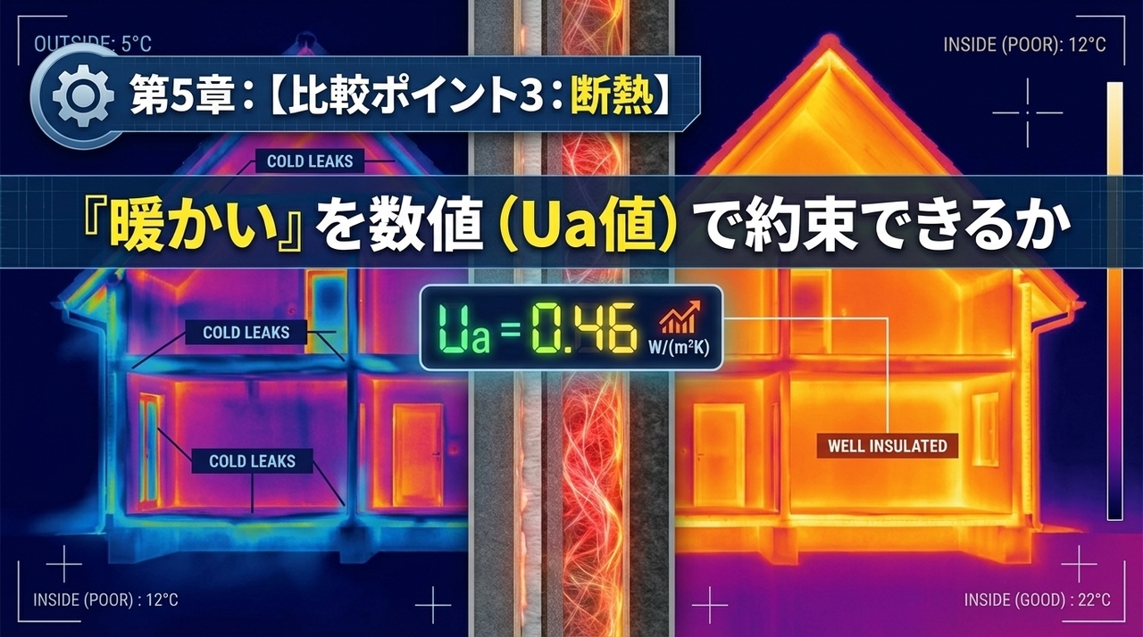 第5章：【比較ポイント3：断熱】『暖かい』を数値（Ua値）で約束できるか