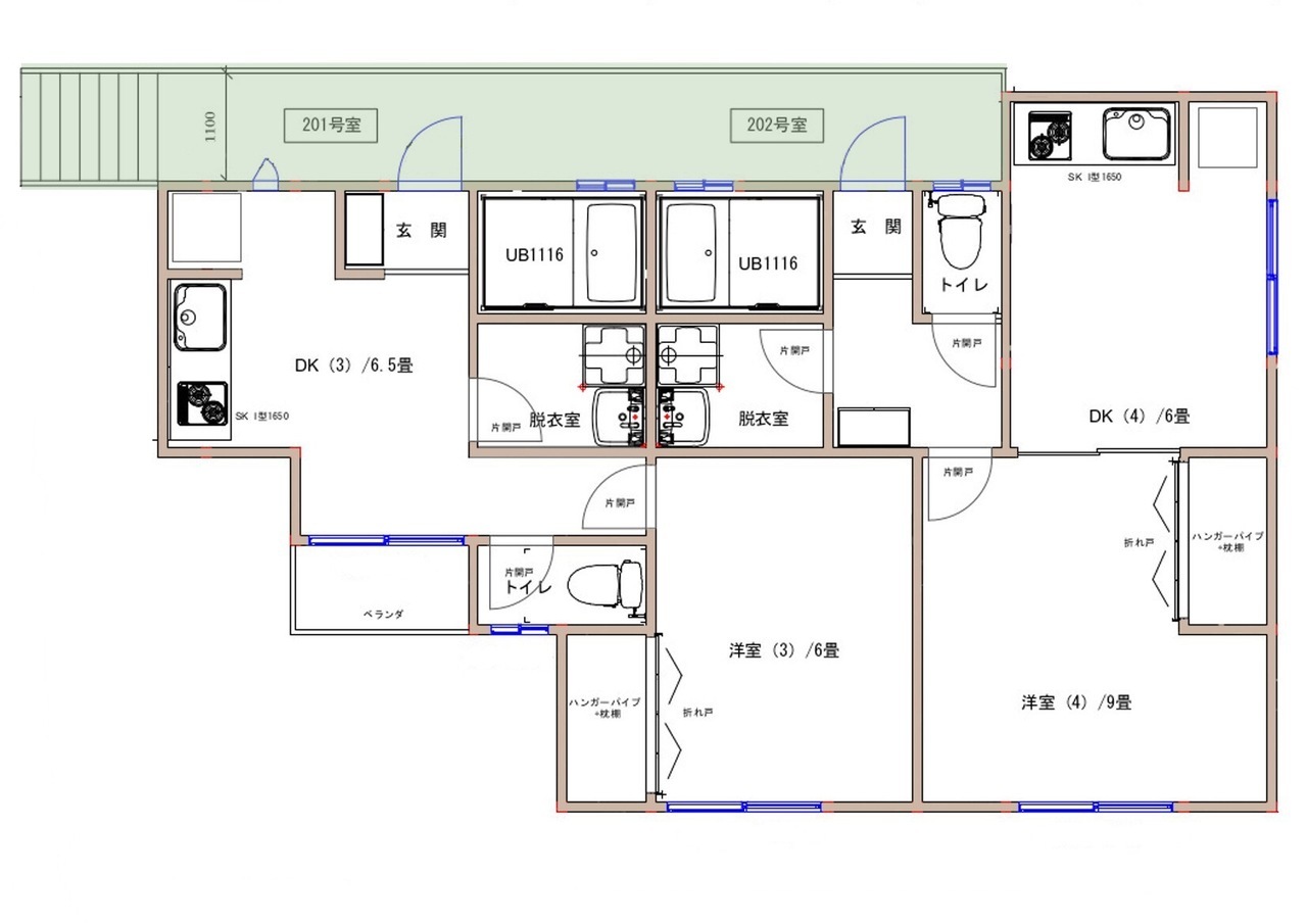 戸建スケルトンリフォーム　新規図面