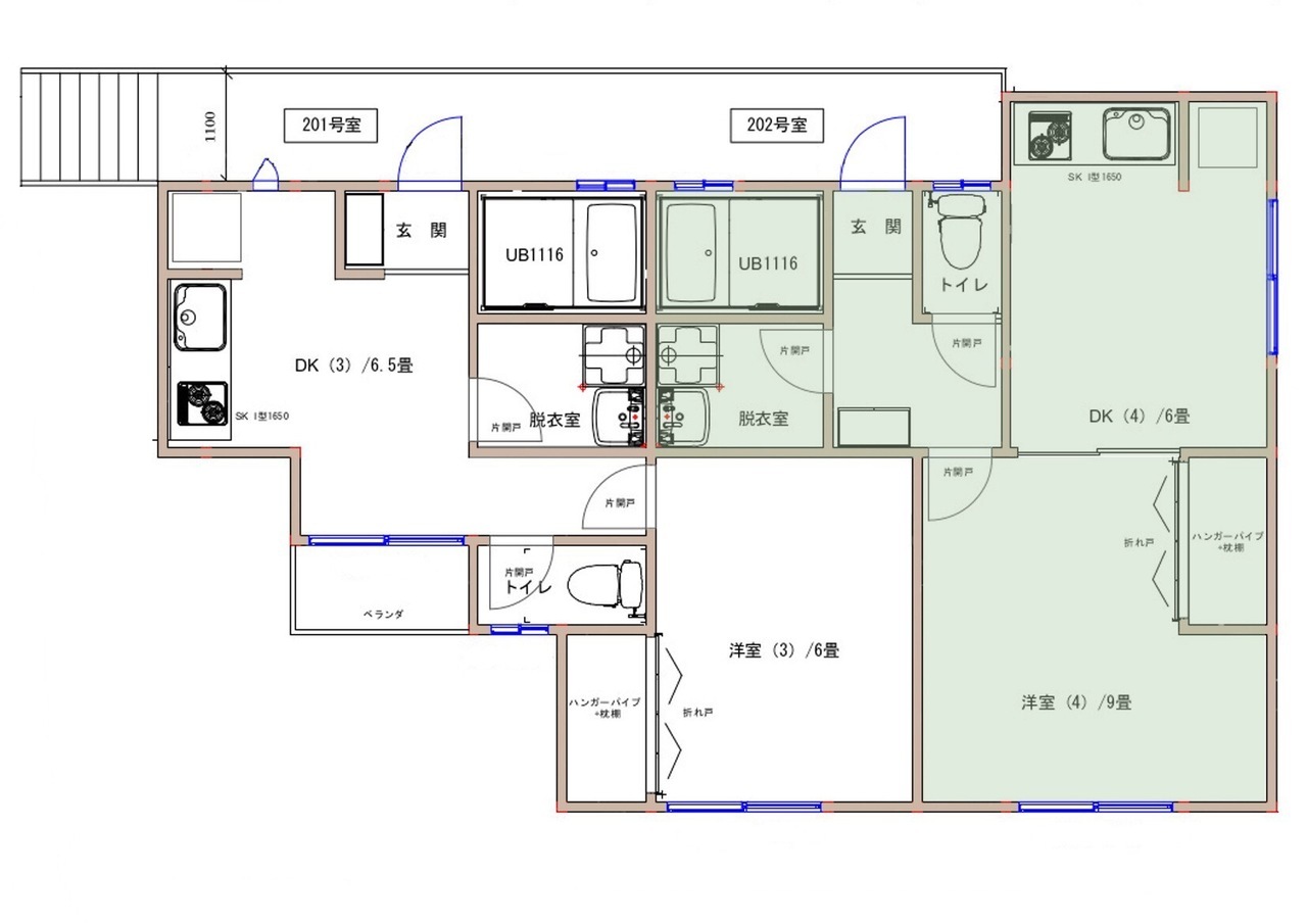 戸建スケルトンリフォーム　新規図面