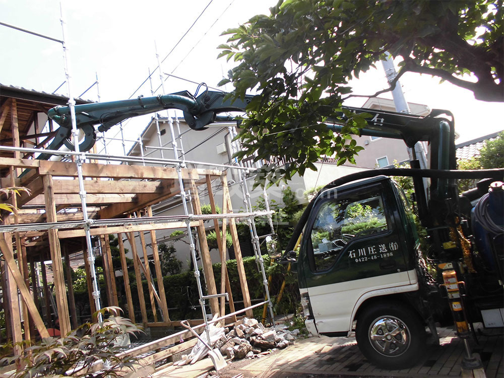 布基礎からベタ基礎への基礎補強