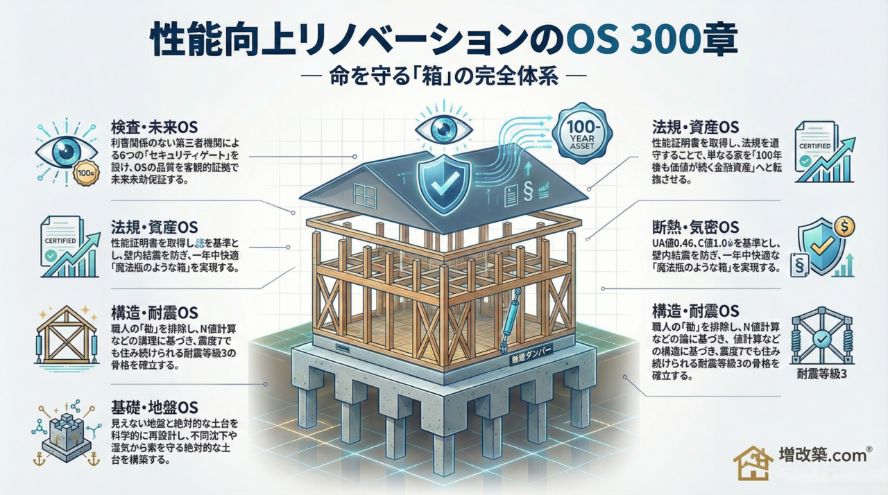 性能向上リノベーションのOS 300章 ― 命を守る「箱」の完全体系