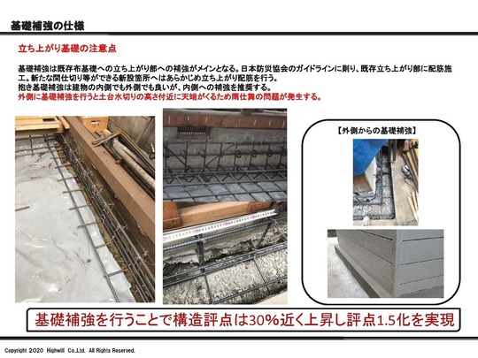基礎補強の仕様