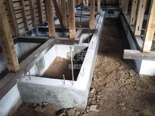 間取り変更による新設基礎