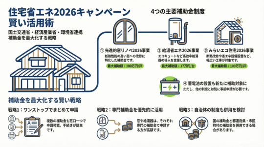 住宅省エネ2026で補助金最大化する戦略